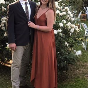 Fabrik - rust orange - M/L gorgeous, silky dress